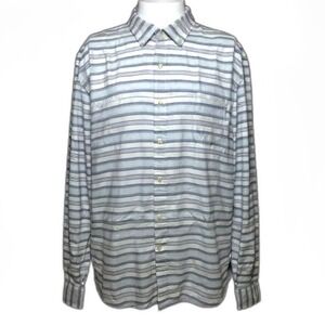 Good Threads Shirt Men's 3XL Blue Cotton Button Down Chambray